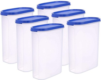 CONQUER Plastic Grocery Container  - 2500 ml(Pack of 6, Blue)