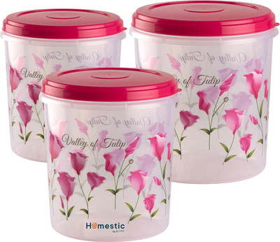 HOMESTIC by Kuber Industries Plastic Utility Container  - 10 L(Pack of 3, Pink)