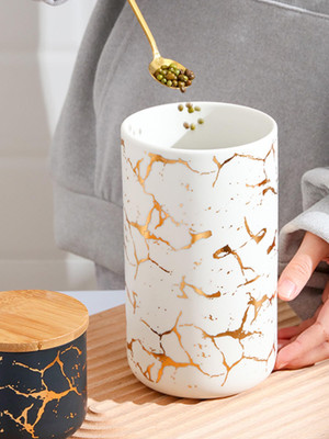 UMAI Ceramic Cookie Jar  - 1000 ml(White)