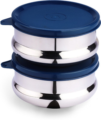 Oliveware Steel Utility Container  - 900 ml(Pack of 2, Blue)