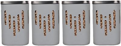 GLASAFE Glass Utility Container  - 1200 ml(Pack of 4, Grey)