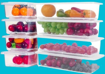 ARNISH Plastic Fridge Container  - 1500 ml(Pack of 5, Clear)