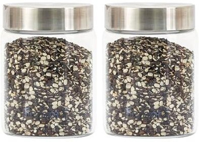 Femora Glass Grocery Container  - 350 ml(Pack of 2, Clear)