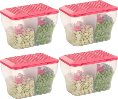 Somnath India Plastic Grocery Container  - 2000 ml(Pack of 4, Pink)