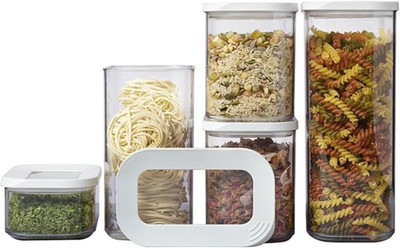 Meneflix Plastic Grocery Container  - 2000 ml(Pack of 5, Clear)