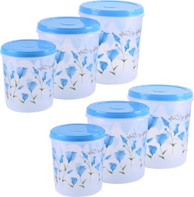 KUBER INDUSTRIES Plastic Grocery Container  - 5 L, 7 L, 10 L(Pack of 6, Blue)