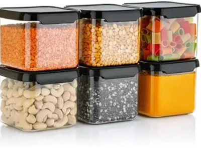 RTENTER Plastic Grocery Container  - 500 ml(Pack of 6, Clear)
