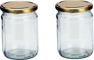 1st Time Glass Utility Container  - 500 ml(Pack of 2, Clear)