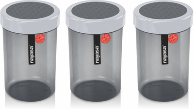 NAYASA Plastic Grocery Container  - 750 ml(Pack of 3, Grey)