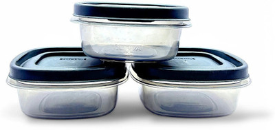 TORIVA Plastic, Polypropylene Utility Container  - 300 ml(Pack of 3, Grey)