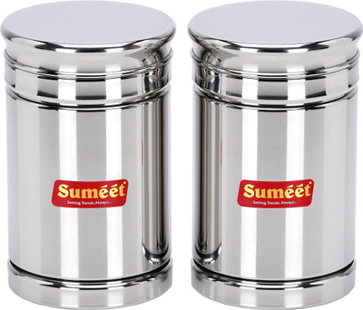 Sumeet Steel Utility Container  - 450 ml(Pack of 2, Silver)