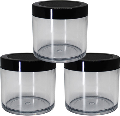 nsb herbals Polypropylene Utility Container  - 100 ml(Pack of 3, Clear, Black)