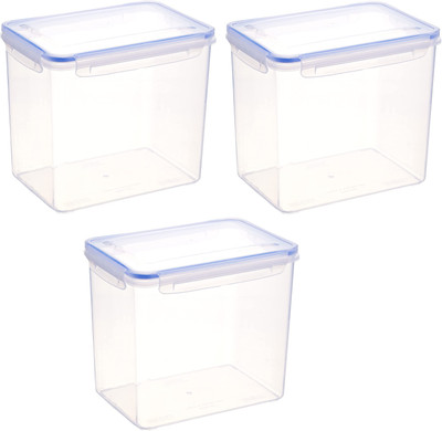 N H Enterprise Plastic Utility Container  - 4400 ml(Pack of 3, White)