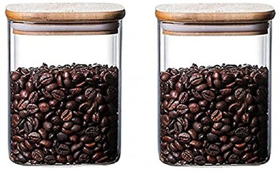 T R Creation Glass Utility Container  - 750 ml(Pack of 2, Clear)