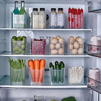 2Mech Plastic Fridge Container  - 1000 ml(Pack of 6, White)
