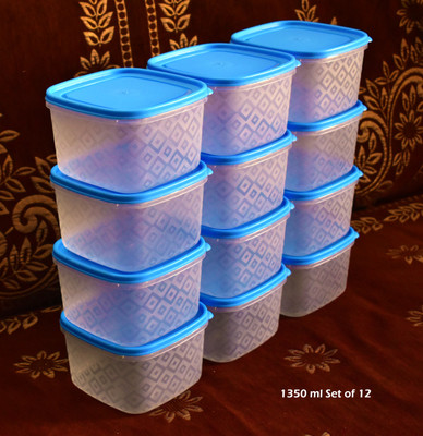 Loknath Plastic Utility Container  - 1350 ml(Pack of 12, Blue)