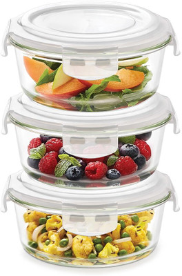 BOROSIL Glass Grocery Container  - 2850 ml(Pack of 3, Clear)