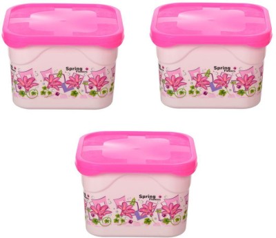 VM BOND Plastic Grocery Container  - 3 kg(Pack of 3, Pink)