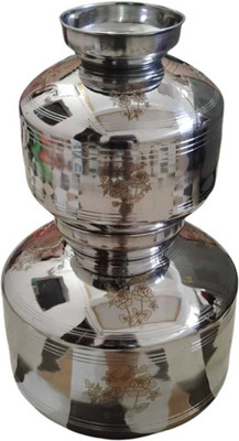 Lalit Stainless Steel Utility Container  - 15 L, 5 L(Pack of 2, Silver)