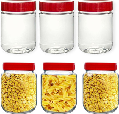 NITYANAVIN Glass Grocery Container  - 500 ml(Pack of 6, Multicolor)