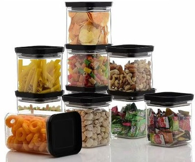 Nestland - Make Your Self a Priority Plastic Fridge Container  - 500 ml(Pack of 10, Black)
