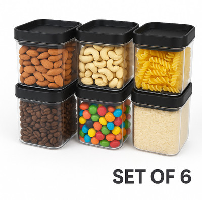 NIM Enterprises Plastic Utility Container  - 500 ml(Pack of 6, Black)