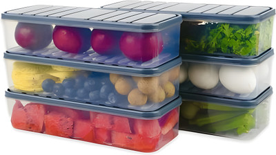 SLV Plastic Utility Container  - 1200 ml(Pack of 6, Grey)