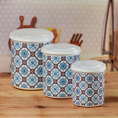 Kookee Plastic Cookie Jar  - 1000 ml(Multicolor)
