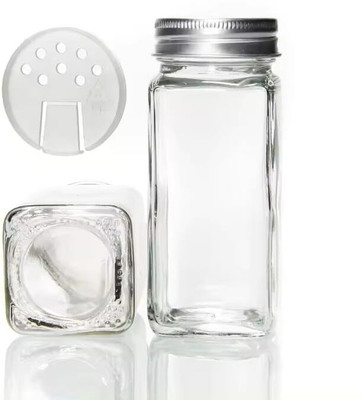 Vincenzo Glass Utility Container  - 120 ml(Silver)