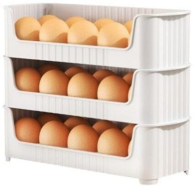 JASODANANDAN Plastic Egg Container  - 2.5 dozen(White)