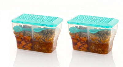 ECONEST Plastic Grocery Container  - 2000 ml(Pack of 2, Green)