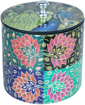 HopOffer Wooden Utility Container  - 300 ml(Multicolor)