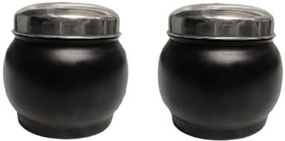 Dynore Stainless Steel Utility Container  - 850 ml(Pack of 2, Black)