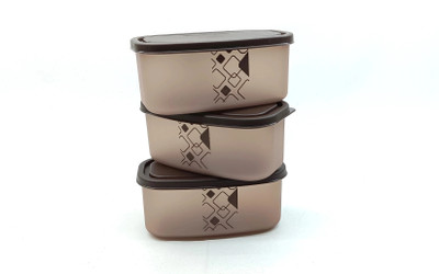 Dekor-Kase Plastic Utility Container  - 190 ml(Pack of 3, Brown)