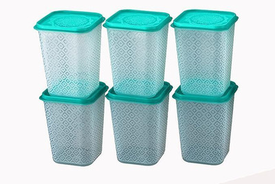 Buynow Plastic Grocery Container  - 1100 ml(Pack of 6, Green)