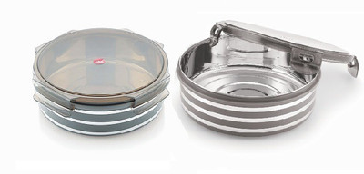 Nabhya Steel Utility Container  - 450(Pack of 2, Grey)