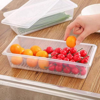 MAGNITE Plastic Fridge Container  - 1500 ml(Pack of 2, White)