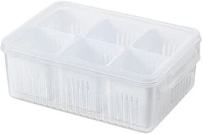 GL EMPIRE Plastic Fridge Container  - 2300 ml(White)