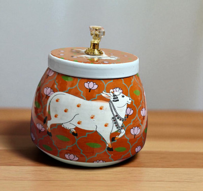 F h handicrafts Iron Pickle Jar  - 500 ml(Brown)