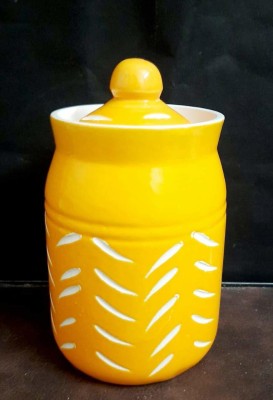 hc the crafts Ceramic Pickle Jar  - 500 ml(Yellow)