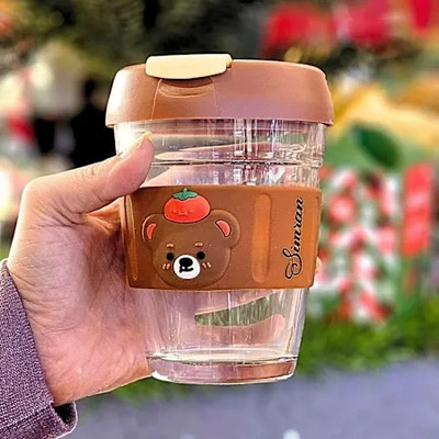 Coozico Glass Utility Container  - 350 ml(Brown)