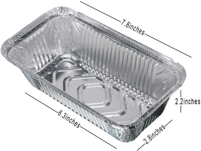 YourNeeds Aluminium Utility Container  - 450 ml(Pack of 8, Silver)