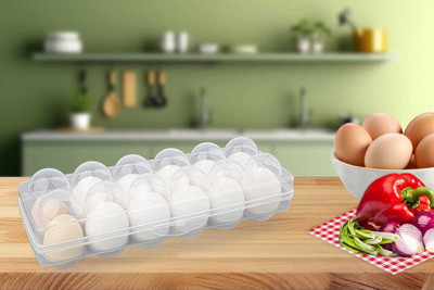 Flipkart SmartBuy Plastic Egg Container  - 1 dozen(Clear)