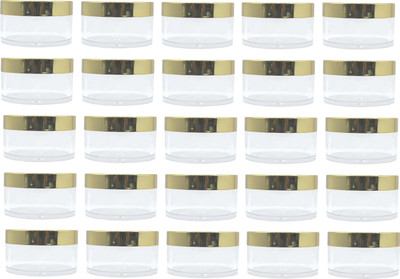 PrismaPac Plastic Utility Container  - 50 g(Pack of 25, Clear, Gold)