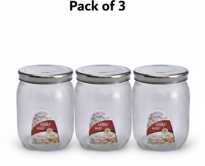 HouseGlow Plastic Grocery Container  - 2000 ml(Pack of 3, Transparent)