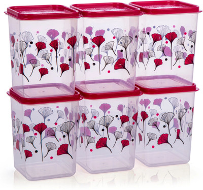 PEYTON Plastic Tea Coffee & Sugar Container  - 1250 ml(Pack of 12, Pink)