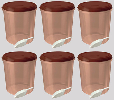 Randal Plastic Grocery Container  - 10000 ml(Pack of 6, Brown)