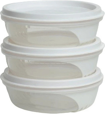 Unica Plastic Utility Container  - 250 ml(Pack of 3, White)