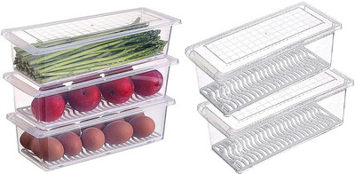 M9Gi Plastic Fridge Container  - 1500 ml(Pack of 5, Clear)