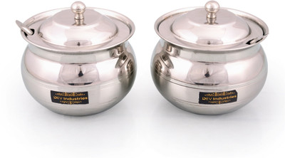 Dev Industries Stainless Steel Utility Container  - 300 ml(Pack of 2, Silver)